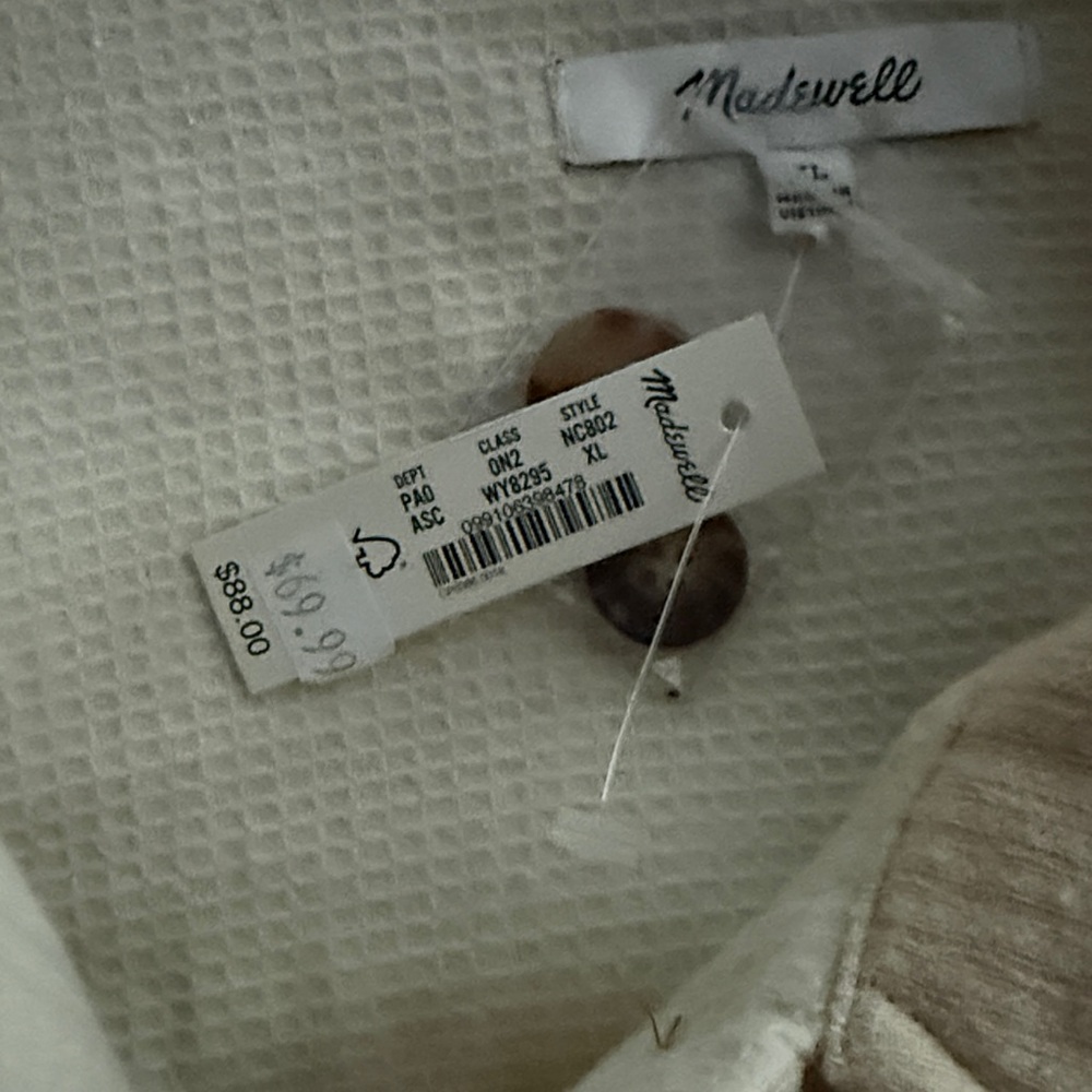 Madewell NWT❗️Waffleback Branner Shirt-Jacket - Picture 3 of 11